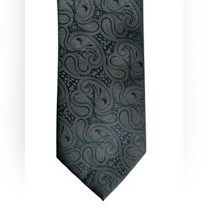 Vittorio Paisley Tie - Dark Gray
